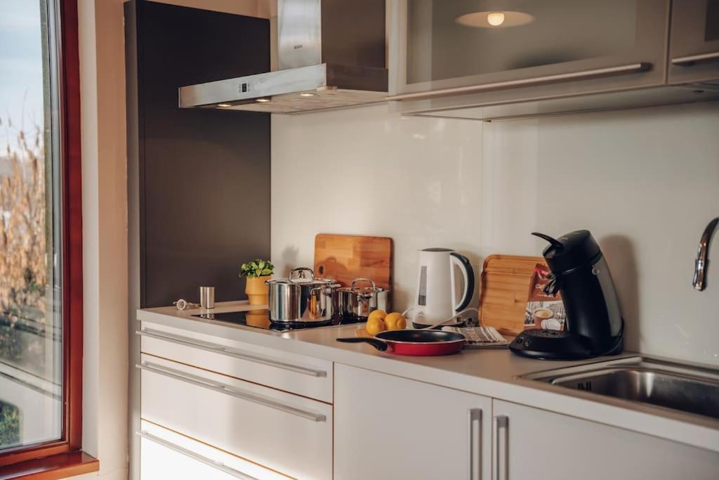 Design 3Bd Apartment Cooking Area In Architect Villa Praha Exteriér fotografie